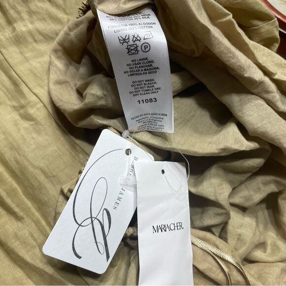 Maria Cher Mariacher Castex Joanne Halter Flowy‎ Maxi Dress Boho Indie Silk M - Picture 10 of 11